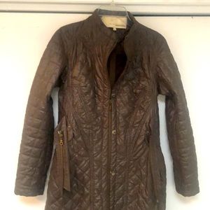Tim Van Steenbergen winter full length brown quilted winter coat. M. Luxurious